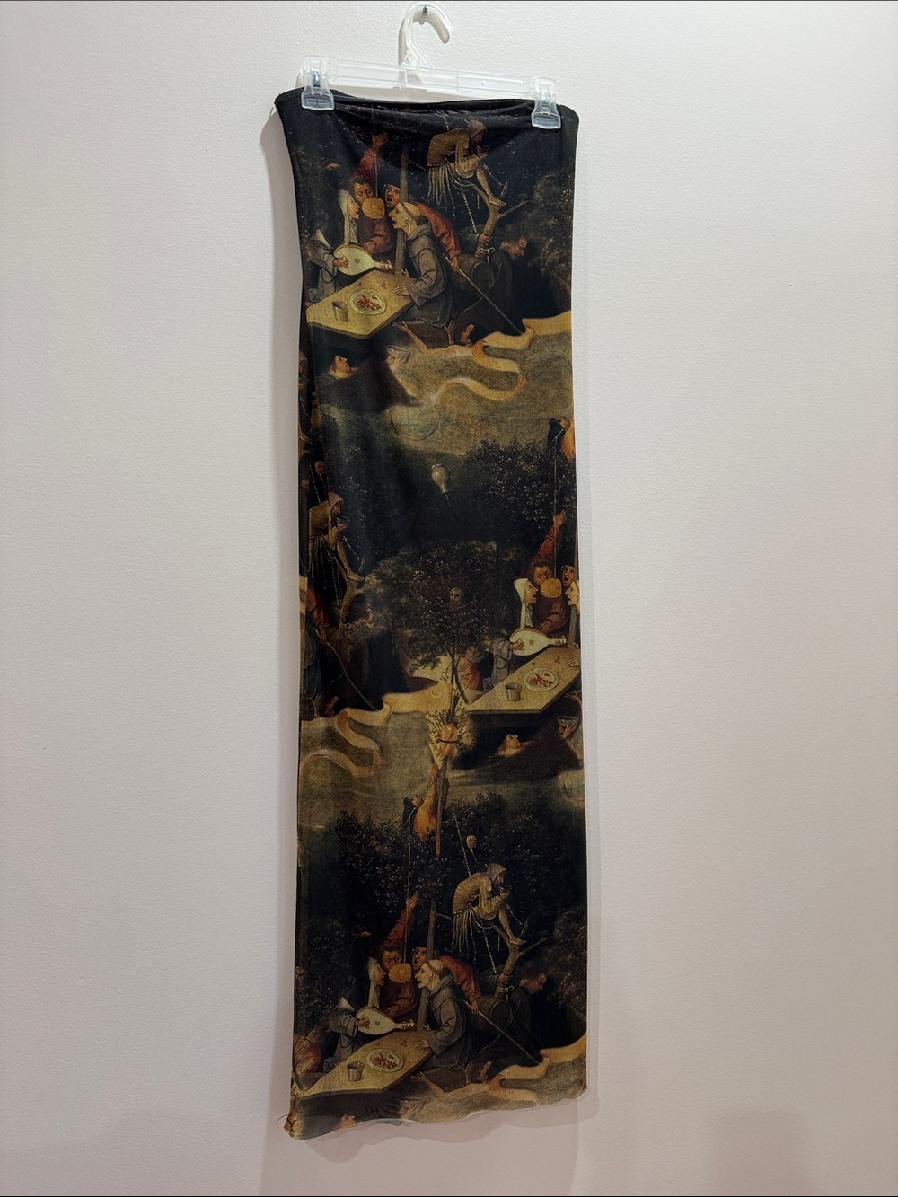 Super rare Zara Hieronymus Bosch painting tulle slip dress